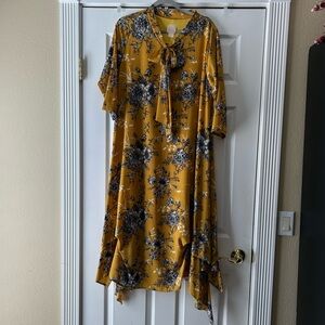Asymmetrical Floral Dress